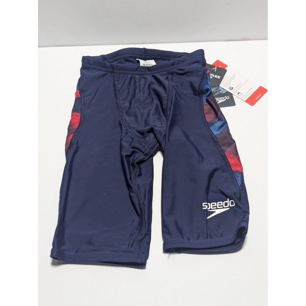 Speedo Mens Natural Wonder Jammer Swim Shorts Navy Red White Blue 24